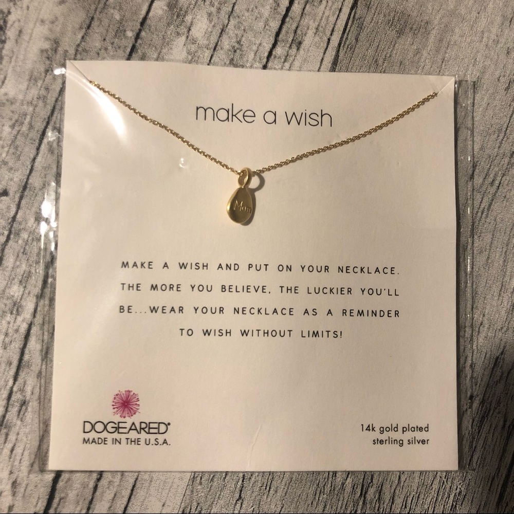 Dogeared Make a Wish, “Mom” Word Pebble Necklace, 16”